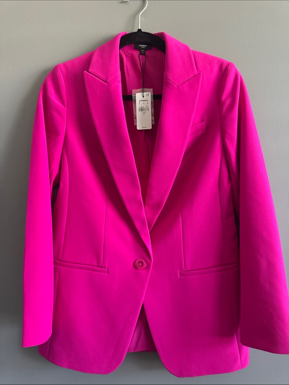Express Women’s Hot Pink Single-Button Blazer